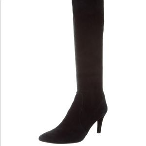 Stuart Weitzman Black Suede Knee Boots